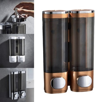 Dozownik Do Mydła I Pod Prysznic Podwójny Złoty 60