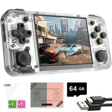 ПОРТАТИВНАЯ КОНСОЛЬ РЕТРО-ИГРЫ РЕТРО-ИГРЫ RG35XX H 3,5 дюйма + КАРТА 64 ГБ