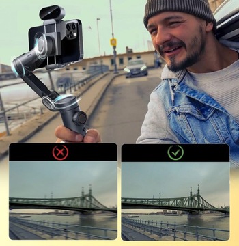 ПРОФЕССИОНАЛЬНЫЙ ВИДЕОСТАБИЛИЗАТОР – SMART 8.0 + РЕЖИМЫ F/POV/DM/GO – ЧЕРНЫЙ