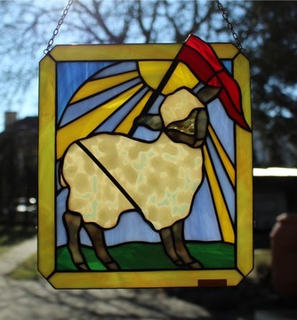 Baranek wielkanocny witraż, Ozdoba wielkanocna