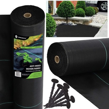 ТКАНЬ АГРО ТКАНЬ 70Г 1,6х100м ЧЕРНАЯ АГРО ТКАНЬ УФ ТОЛСТАЯ ПРОТИВОсорняк + БУЛАВКИ