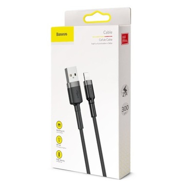 КАБЕЛЬ BASEUS CAFULE FAST USB ДЛЯ IPHONE QC3.0 3M