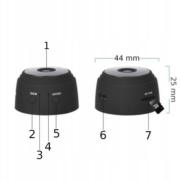 IP-камера MICRO, аккумулятор, обнаружение WIFI, FHD MINI WHITE