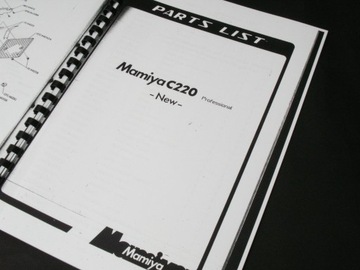 SERWISÓWKA Mamiya C220 Parts Catalog UNIKAT!