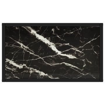 vidaXL Stolik konsolowy, czarny, 60x35x75 cm, szkło hartowane