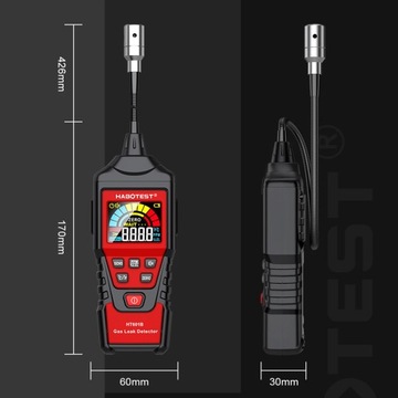 ИЗМЕРИТЕЛЬ КОНЦЕНТРАЦИИ ГАЗА ДЕТЕКТОР УТЕЧЕК ЖК-дисплей СИГНАЛИЗАЦИЯ PPM ПРОПАН ПРИРОДНЫЙ БУТАН