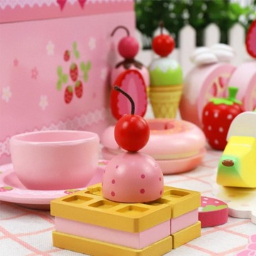 Dovewill Play Food Cake Tea Party Deser Zestaw Uda