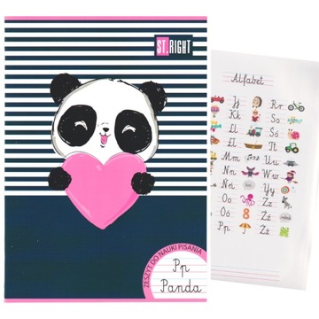 Zeszyt w trzy linie A4 ST.RIGHT 32 kartek Panda