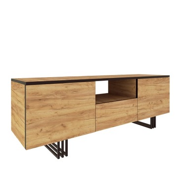 SZAFKA LOFT RTV STYL INDUSTRIALNY SYSTEM KLARA SZUFLADA PÓŁKI NOGI METAL