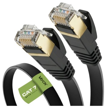 KABEL ETHERNET PRZEWÓD SIECIOWY LAN PATCHCORD SKRĘTKA S/FTP cat.7 PŁASKI 5M