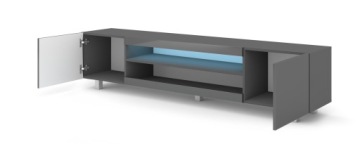 Szafka RTV komoda KATE 189 cm biały połysk