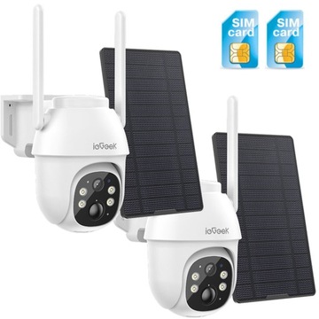 Kamera Solarna Obrotowa IP GSM 4G LTE SIM 3MP 2szt