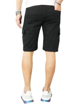 ЧЕРНЫЕ КОРОТКИЕ ШОРТЫ, Резинка, КАРМАНЫ, L