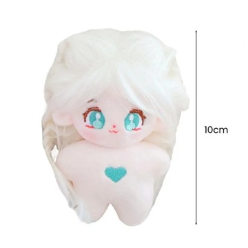 10 см голая хлопковая кукла DIY прически милые большие глаза аниме девушка кукла плюшевая
