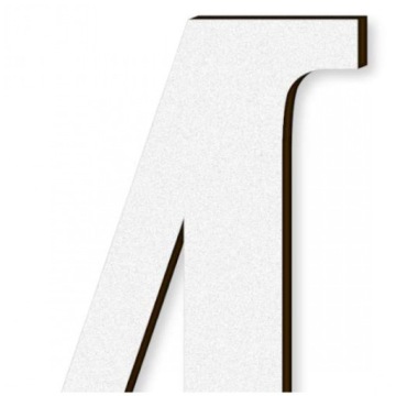 Ламинат буква M TIMES белый размер M 10 см