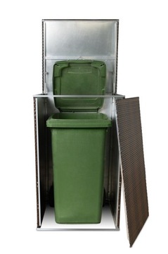 Навес для мусорного бака для дачи из техноротанга РД02