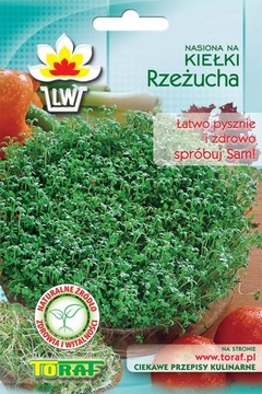 Nasiona na kiełki Rzeżucha kiełków rzeżuchy Toraf