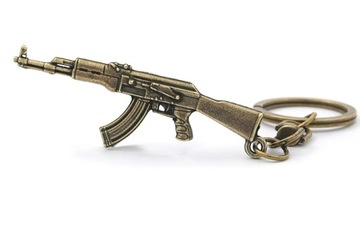 BRELOK KAŁASZNIKOW AK-47 ZŁOTY