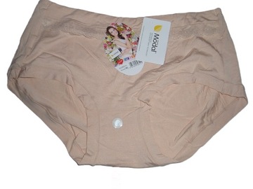 Figi damskie wysokie DC Girl 29311 modal z koronką beż M