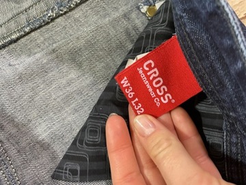 CROSS JEANSWEAR Spodnie Męskie Jeans W36 L32 pas 92 cm