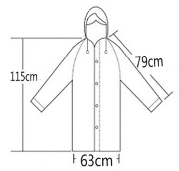 ПЛАЩ-ПОНЧО УНИВЕРСАЛЬНОЕ ПОНЧО С КАПЮШОНОМ БОЛЬШОЙ