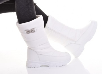 УТЕПЛЕННЫЕ ВЫСОКИЕ СНЕЖНЫЕ САПОГИ ДАМЫ ЗИМНИЕ САПОГИ МОЛНИЯ СВЕТ КЛАССИЧЕСКИЙ