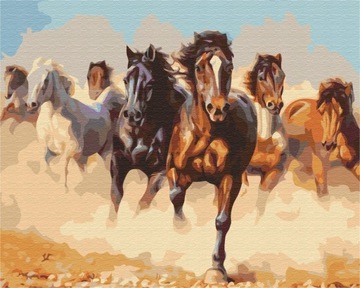 Malowanie po numerach Paint it! Konie 40x50 cm