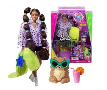 Barbie Extra Moda Lalka i Zwierzątko GXF10