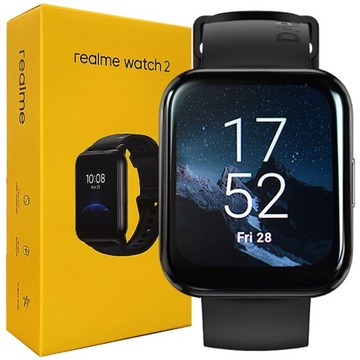 SMARTWATCH REALME WATCH 2 BT 5.0 SPO2 Zaawansowane Funkcje Stylowa Czerń