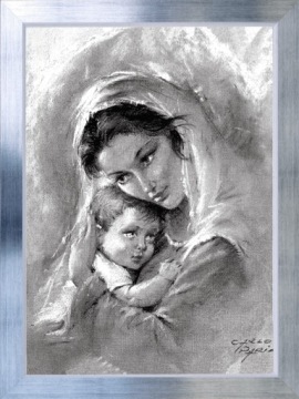 obrazy święte w PIEKNEJ SREBRNEJ RAMIE 75SCZ5