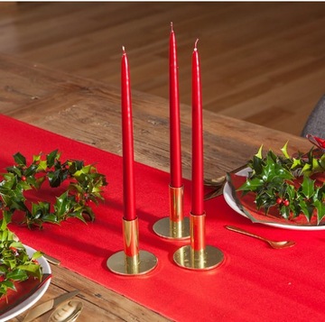 Атласная дорожка для рождественского стола, красная скатерть, длина 34 см х 9 м