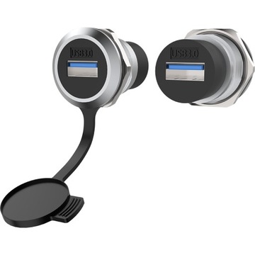 GNIAZDO USB 3.0 MONTAŻOWE ROXTONE RAU3D24-C PANELOWE ZE ZAŚLEPKĄ