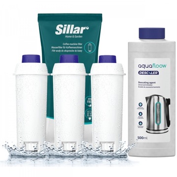 Odkamieniacz do ekspresu 0,5l + 3x filtr do ekspresu Delonghi Magnifica