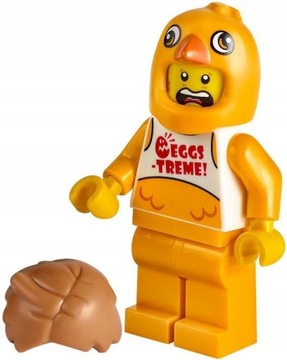 K14*LEGO Figurka cty1398 KASKADER MOTOCYKLISTA Clemmons Kurczak Kask Włosy