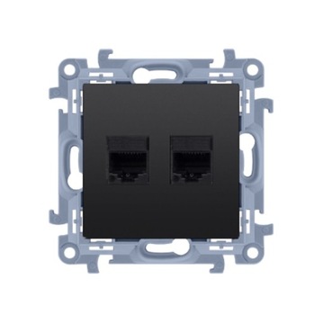 SIMON 10 GNIAZDO KOMPUTEROWE PODW. RJ45 CZARNY MAT