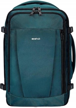 PLECAK PODRÓŻNY BAGAŻ PODRĘCZNY RYANAIR Ecohub 40X20X25cm 20L ZIELONY