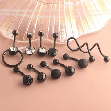 10x Pierścionki do brzucha Piercing Biżuteria do