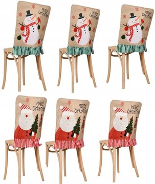 РОЖДЕСТВЕНСКИЙ ПОКРЫТИЕ НА СТУЛ, 6 ШТ.