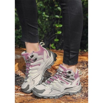 МОДНЫЕ ЖЕНСКИЕ ТРЕККИНГОВЫЕ ОБУВИ ГОРНО-ТУРИСТИЧЕСКИЕ СПОРТИВНЫЕ ФИОЛЕТОВЫЕ