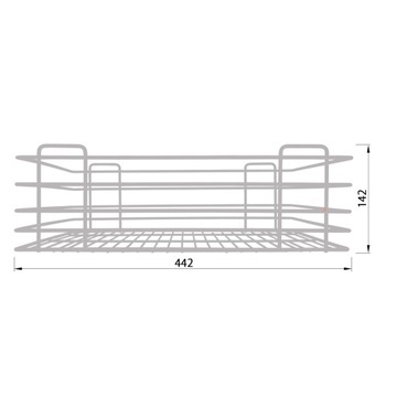Szuflada kuchenna wysuwana kosz CARGO 50cm cichy domyk biała z przegrodą
