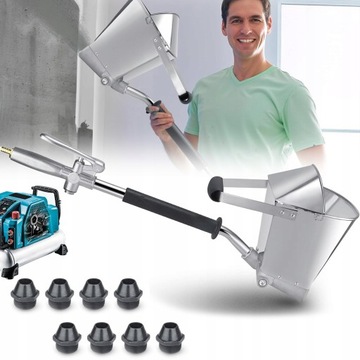 Пневматический штукатурный станок с 8 насадками, промо-пистолет для штукатурки.