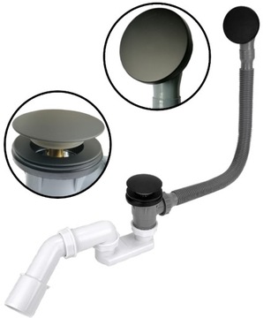 Сифон для ванны из латуни с переливом