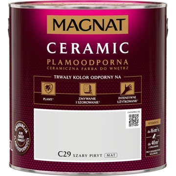Farba Magnat Ceramic C29 Szary Piryt 2,5L