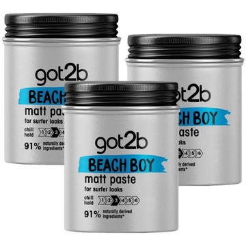 3X PASTA DO WŁOSÓW MATUJĄCA MODELUJĄCA 100ML GOT2B