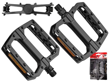 PEDAŁY ROWEROWE PROX VPE-527 PLATFORMY ALUMINIOWE CZARNE Z ODBLASKAMI