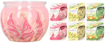 6 x ŚWIECA ŚWIECZKI ZAPACHOWE PREZENT ŚWIĄTECZNY GRN TEA VANILLA STRAWBERRY