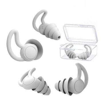 Zatyczki do uszu do spania białe pudełko x2