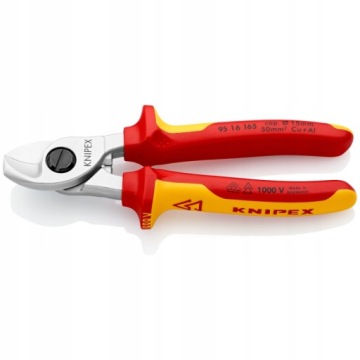 НОЖНИЦЫ ДЛЯ ИЗОЛИРОВАННОГО КАБЕЛЯ 1000В 165ММ KNIPEX