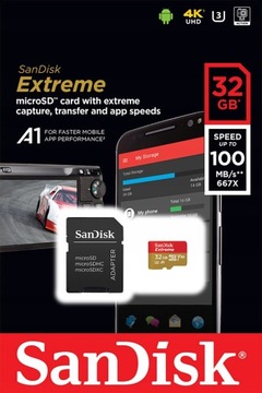 SANDISK 32 ГБ micro SD SDHC UHS 3 EXTREME 100/60 МБ с