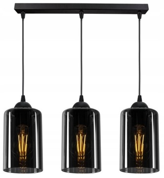 Szklana Lampa Wisząca Sufitowa Żyrandol Kule Led